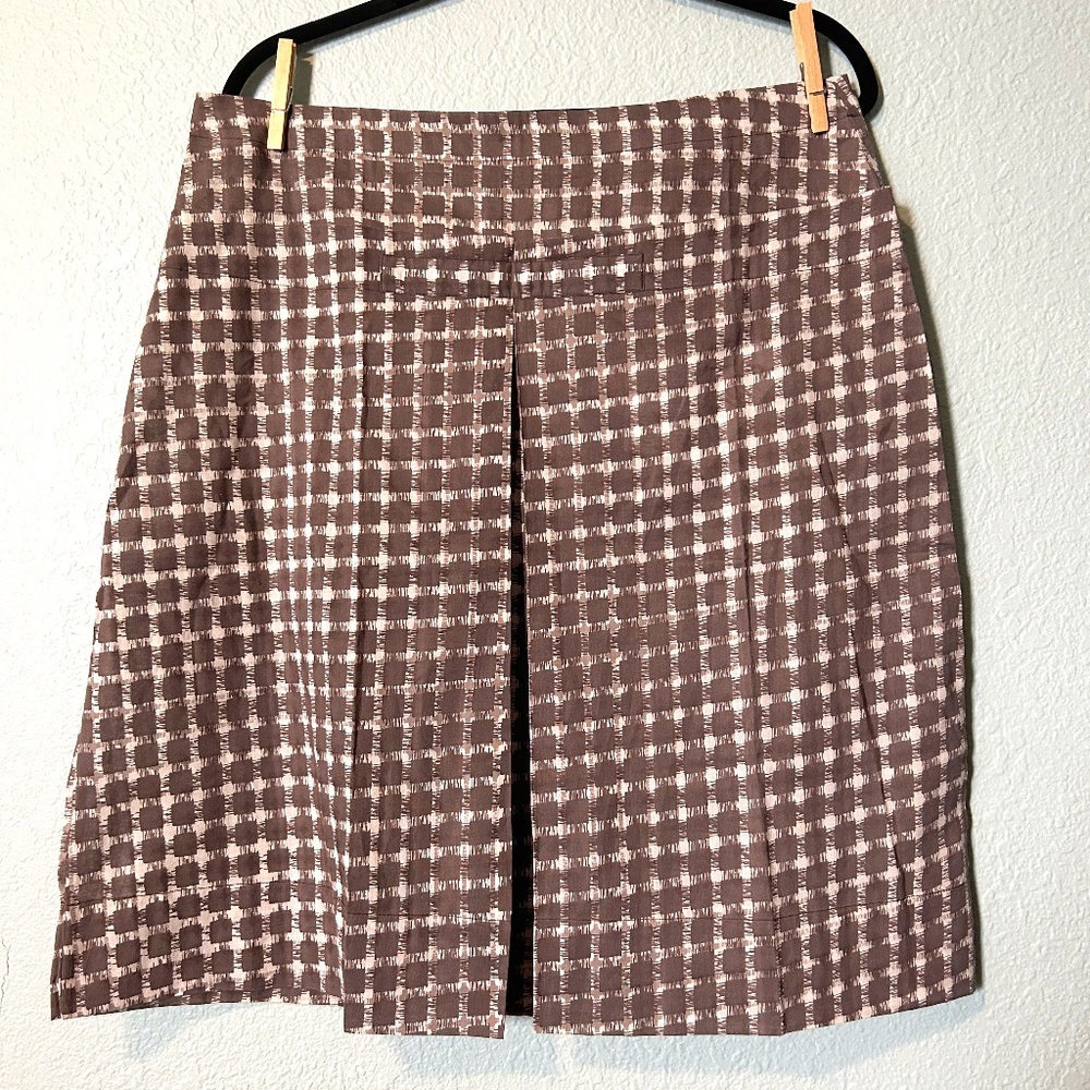 Ethos Paris, printed gray/white skirt, Size L, Fair-trade, Organic Cotton